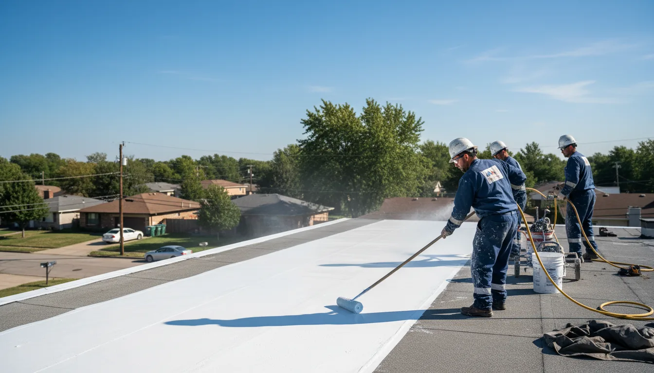 Commercial roof coating in Owaneco, IL near me